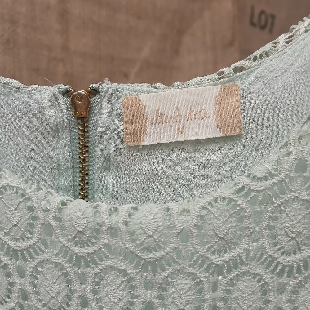 Altar'd State Light Green Lace Maxi Dress - Picture 2 of 3